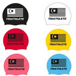 SOFT SILICONE SWIM CAP MALAYSIA TRIATHLETE 