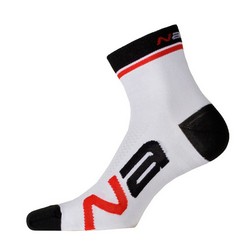 NALINI LOGO SOCKS CYCLE - WHITE BLACK