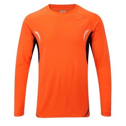 RONHILL MEN VIZION LS CREW FLUO ORANGE & BLK