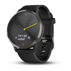 GARMIN vívomove™ HR Black with Black Silicone Band