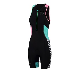 ZONE3 Womens Activate Plus Short Sleeve Trisuit Zebra Fly